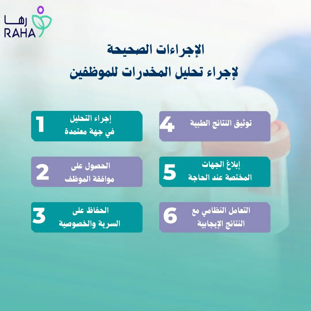 الإجراءات الصحيحة لإجراء تحليل المخدرات للموظفين